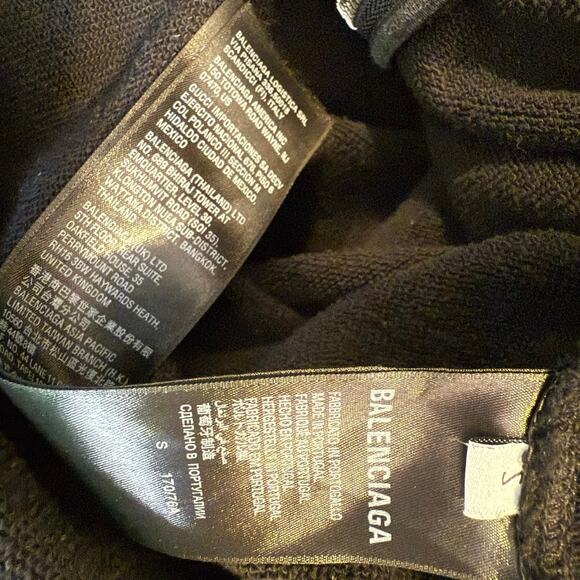 Balenciaga 2023 mud show hoodie SS23 Runway Distressed muddy S small oversized - Picture 4 of 16